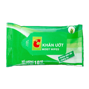 Big C Moist Wipes Aloe Vera Alcohol-Free Moisturizing (10 sheets)