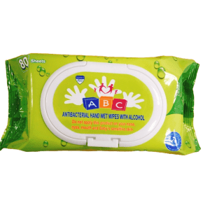 ABC Antibacterial Hand Wet Wipes with Alcohol (80 Sheets)