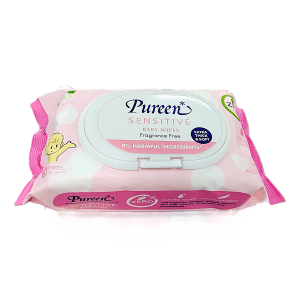 Pureen Sensitive Baby Wipes Fragrance Free Extra Thick and Soft (80 sheets)