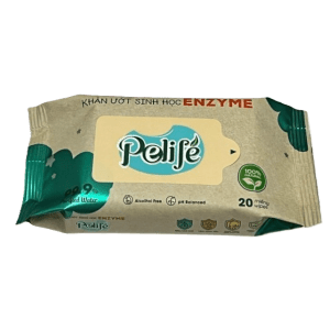 Pelife Enzyme Bio Wet Wipes Alcohol-Free pH Balanced (20 sheets)